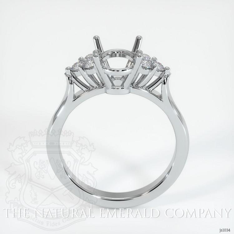 18K White Gold Accent Stones Ring Setting