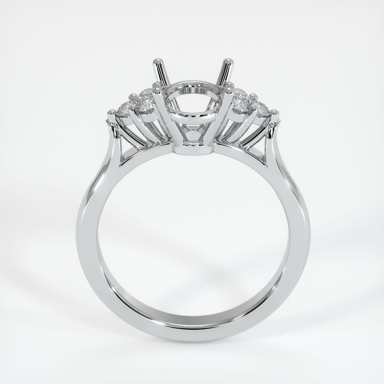 18K White Gold Accent Stones Ring Setting