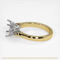 14K White & Yellow Accent Stones Ring Setting Image