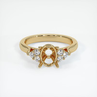 10K Yellow Gold Accent Stones Ring Setting Image