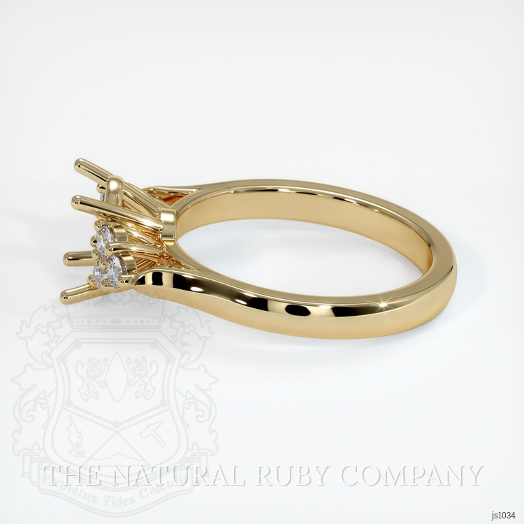10K Yellow Gold Accent Stones Ring Setting