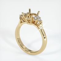 Accent Stones Ruby Ring 1.04 Ct., 14K Yellow Gold Combination Setting