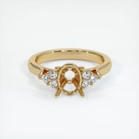 14K Yellow Gold Accent Stones Ring Setting Image