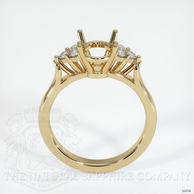 14K Yellow Gold Accent Stones Ring Setting