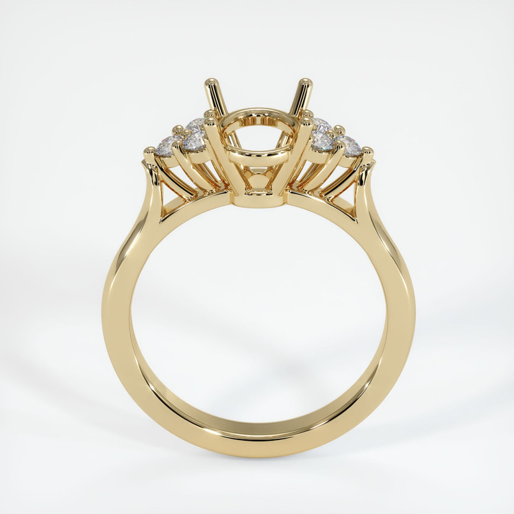 14K Yellow Gold Accent Stones Ring Setting