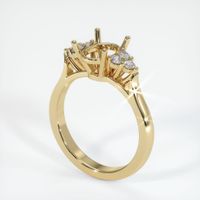 Accent Stones Pinkish Red Ruby Ring 1.11 Ct., 18K Yellow Gold Combination Setting