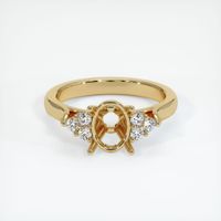 18K Yellow Gold Accent Stones Ring Setting Image