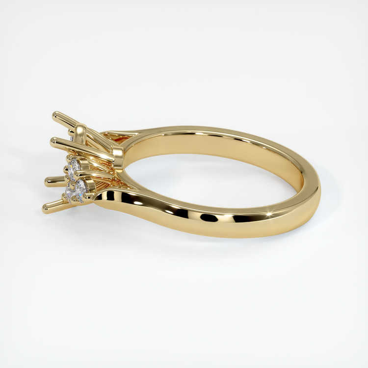 18K Yellow Gold Accent Stones Ring Setting