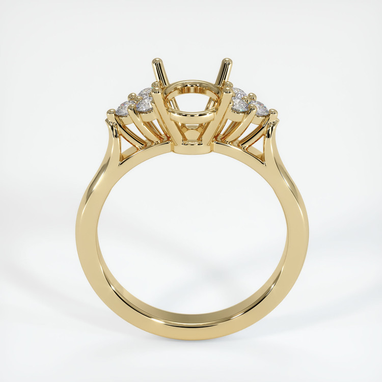 18K Yellow Gold Accent Stones Ring Setting