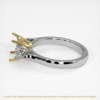 14K Yellow & White Accent Stones Ring Setting Image