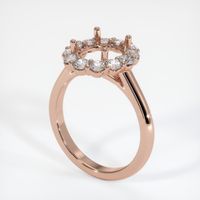 14K Rose Gold Halo Ring Setting Video