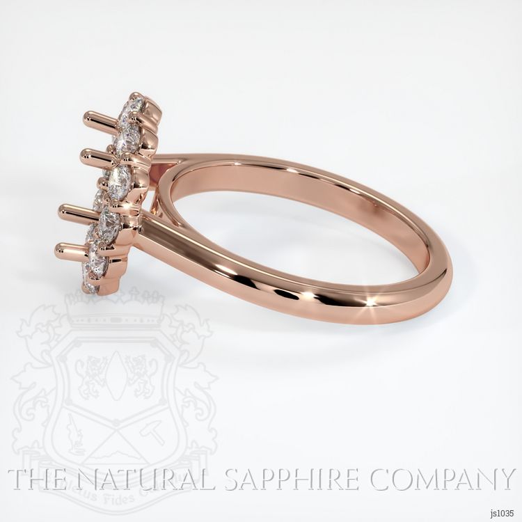 14K Rose Gold Halo Ring Setting