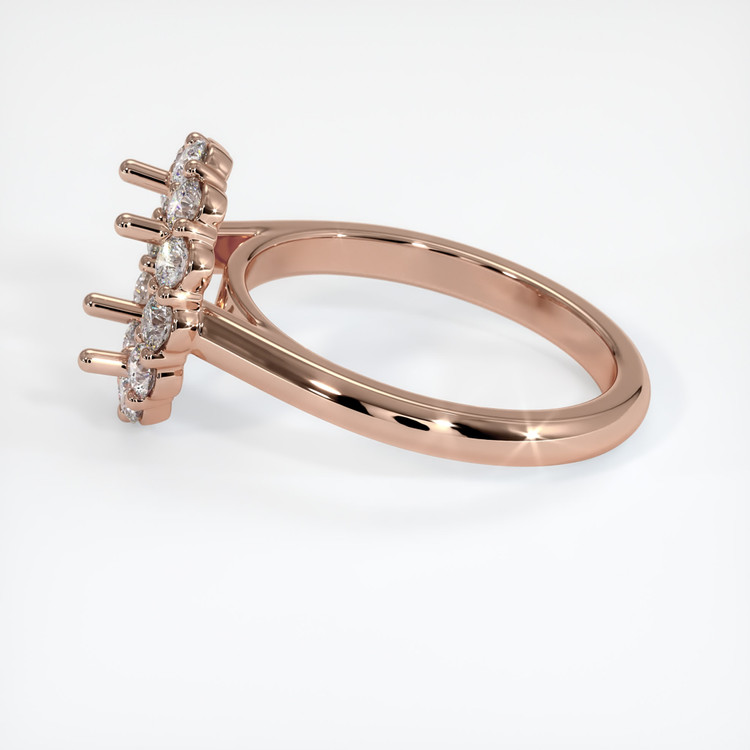 14K Rose Gold Halo Ring Setting