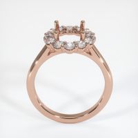 14K Rose Gold Halo Ring Setting Image