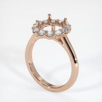 18K Rose Gold Halo Ring Setting Video