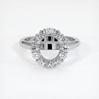 10K White Gold Halo Ring Setting Image