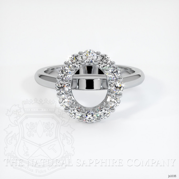 10K White Gold Halo Ring Setting