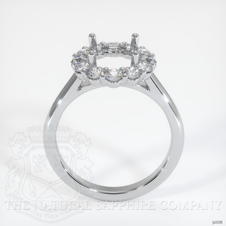 10K White Gold Halo Ring Setting