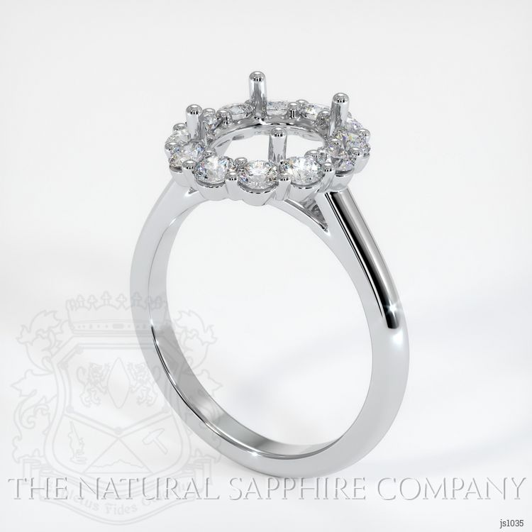 14K White Gold Halo Ring Setting
