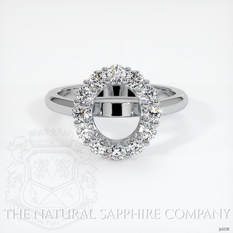 14K White Gold Halo Ring Setting