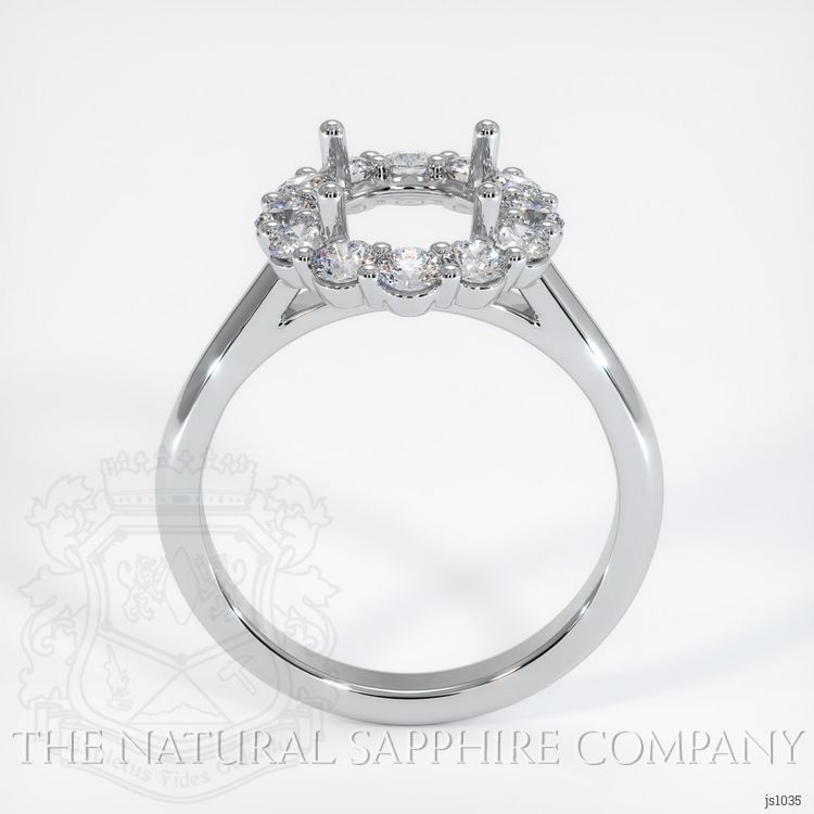 14K White Gold Halo Ring Setting
