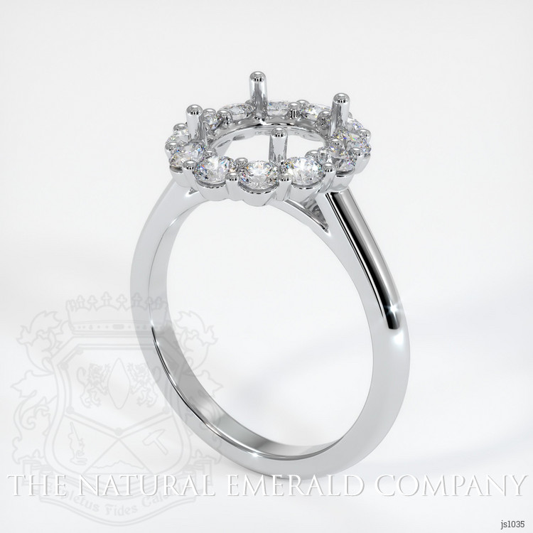 18K White Gold Halo Ring Setting