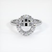 18K White Gold Halo Ring Setting Image