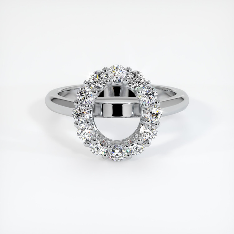 18K White Gold Halo Ring Setting