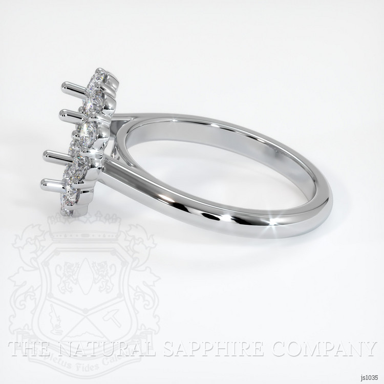 18K White Gold Halo Ring Setting