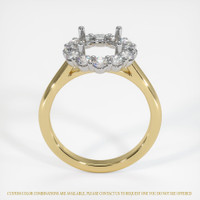 14K White & Yellow Halo Ring Setting Image