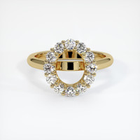 10K Yellow Gold Halo Ring Setting Image