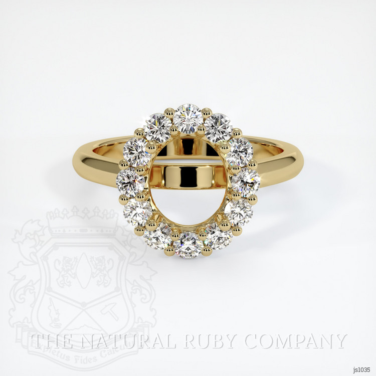 10K Yellow Gold Halo Ring Setting