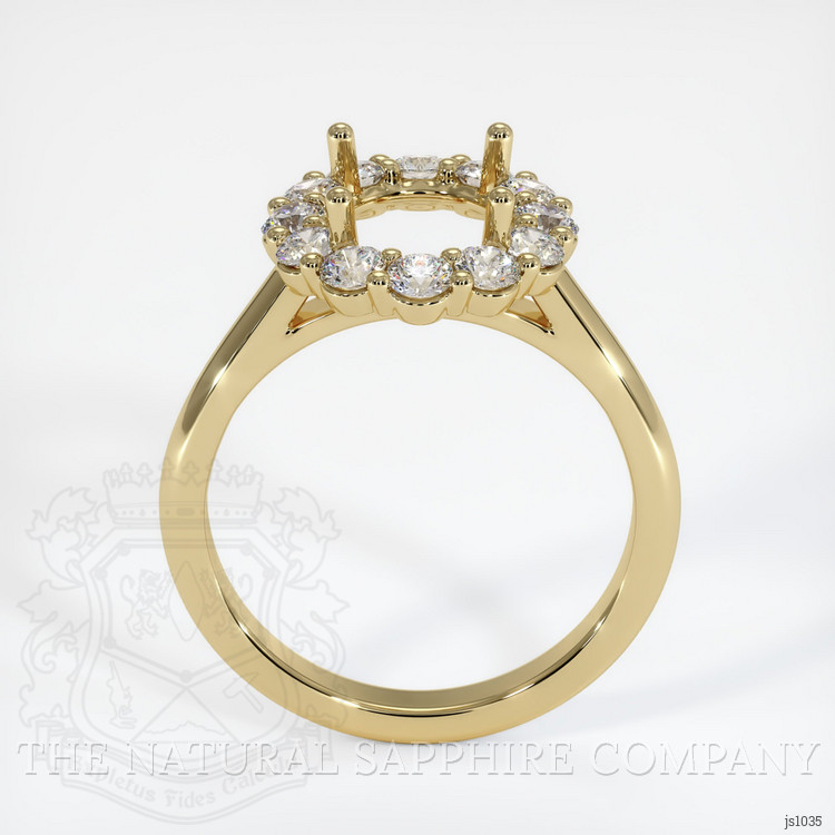 10K Yellow Gold Halo Ring Setting