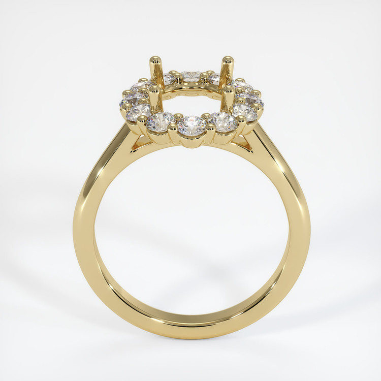 10K Yellow Gold Halo Ring Setting
