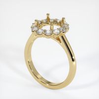 14K Yellow Gold Halo Ring Setting Video