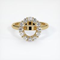 14K Yellow Gold Halo Ring Setting Image