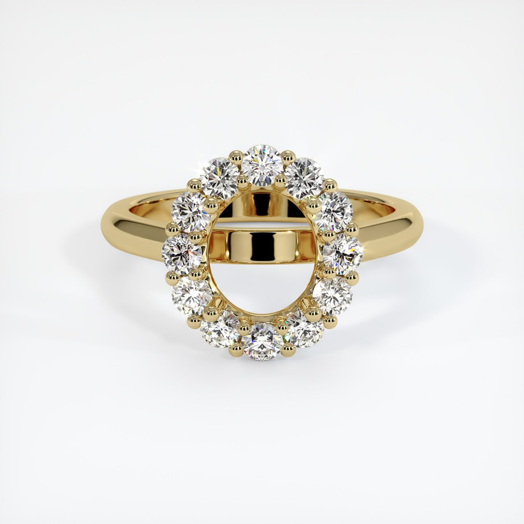 14K Yellow Gold Halo Ring Setting