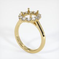 18K Yellow Gold Halo Ring Setting Video