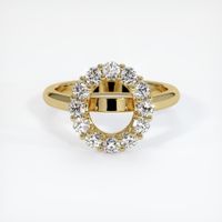 18K Yellow Gold Halo Ring Setting Image