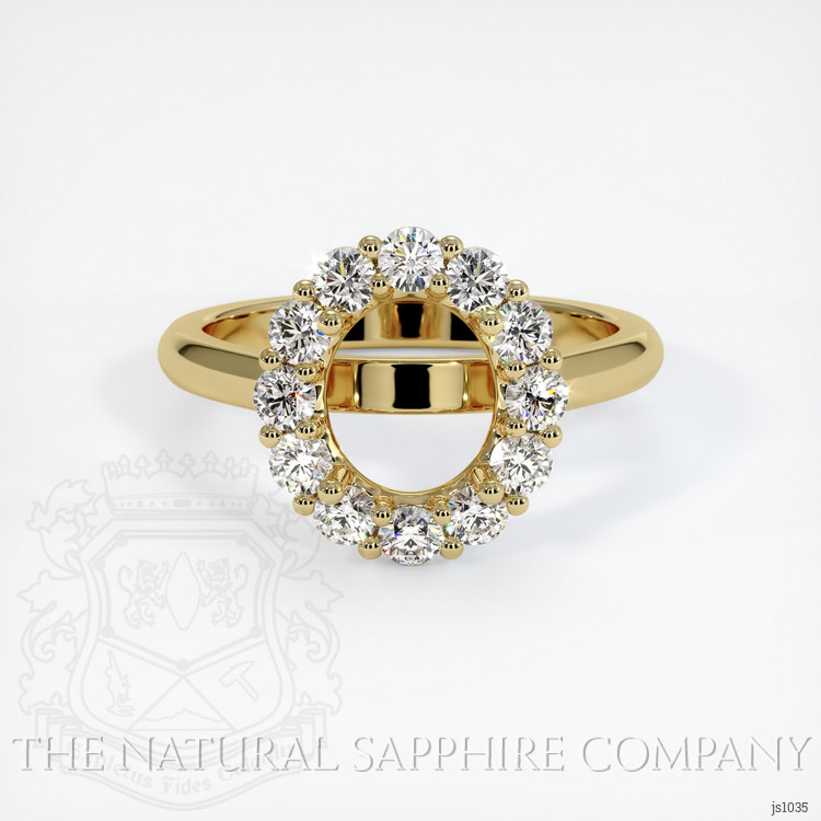 18K Yellow Gold Halo Ring Setting
