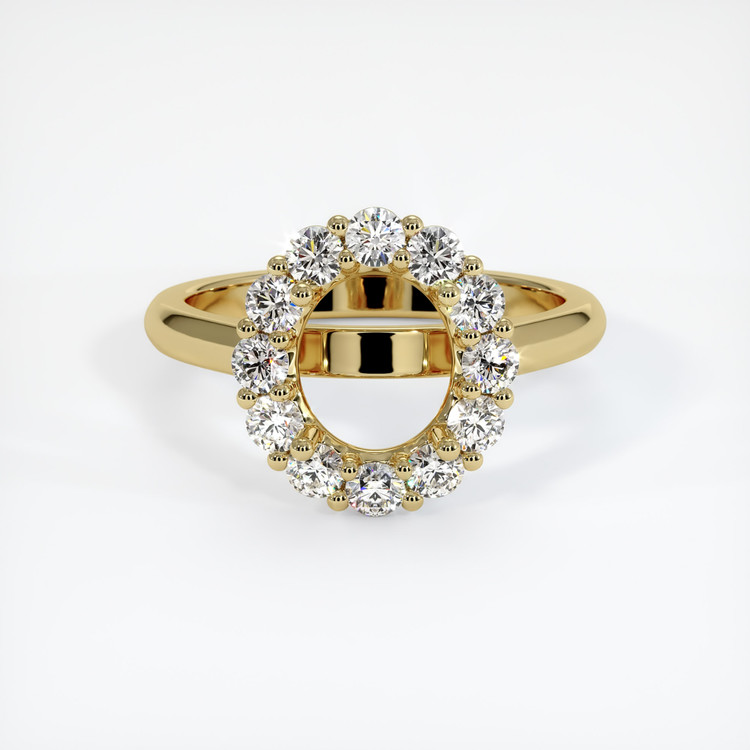 18K Yellow Gold Halo Ring Setting