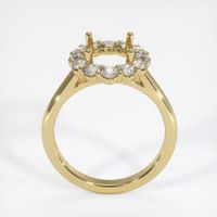 18K Yellow Gold Halo Ring Setting Image