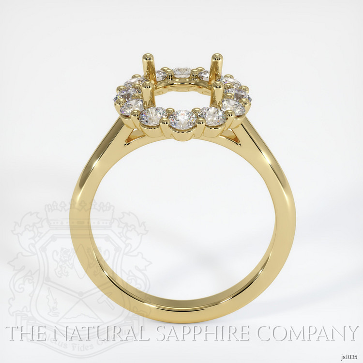 18K Yellow Gold Halo Ring Setting