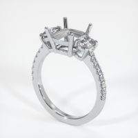 Platinum 950 Three Stone Ring Setting Video