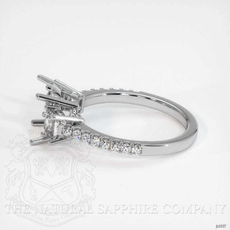 Platinum 950 Three Stone Ring Setting