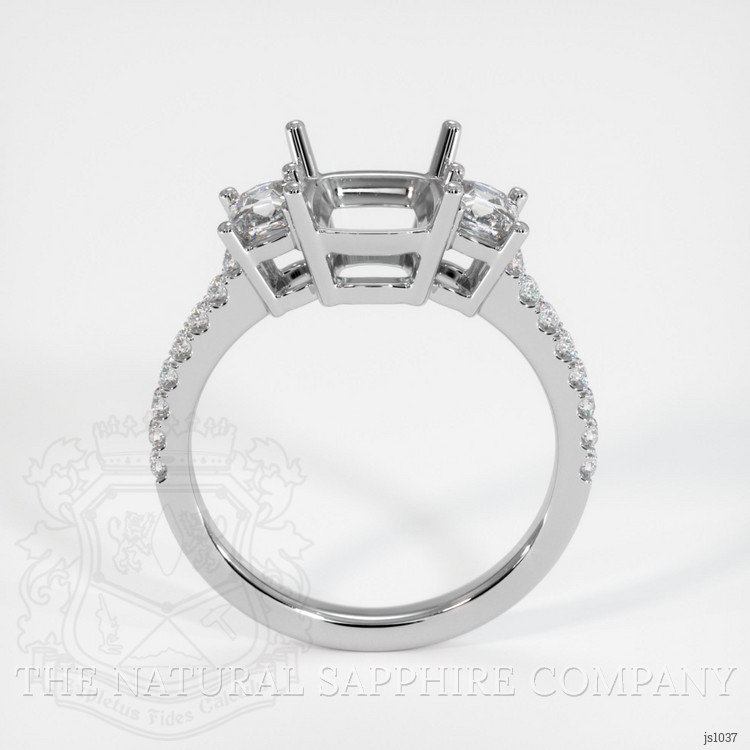 Platinum 950 Three Stone Ring Setting