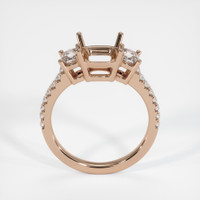 14K Rose Gold Three Stone Ring Setting Image
