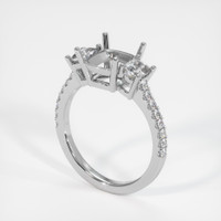 14K White Gold Three Stone Ring Setting Video