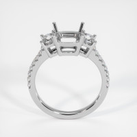 14K White Gold Three Stone Ring Setting Image