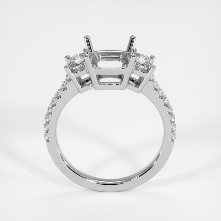 18K White Gold Pave Ring Setting